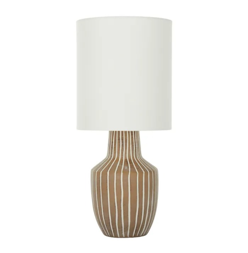 Racquel Ceramic Lamp 27cm X 60cm Natural White|