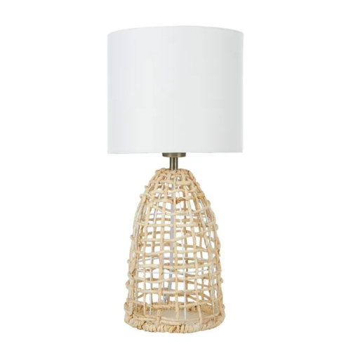 Ravisi Woven Table Lamp 23cm x 50cm Natural & White|
